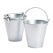 3 Pack Galvanized Metal Ice Buckets for Parties, 7 Inch Tin Pails with Handles for Beer, Wine, Champagne, Home Decor, Table Centerpieces, Wedding Decorations, (100 Oz)